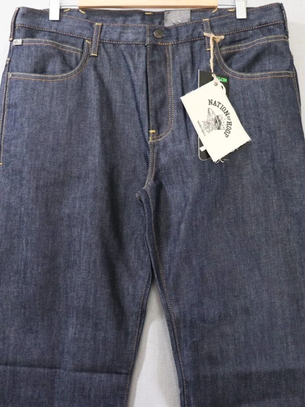 K1X Nation of Hoops Men’s Jeans *38 x 34 Dark Rinse Button Fly Streetwear NWT